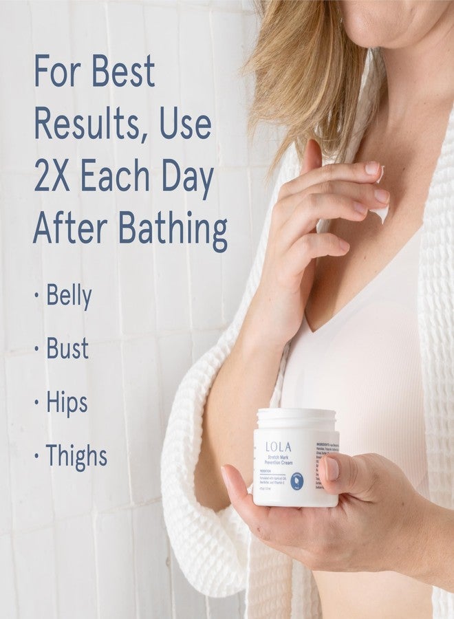 لولا كريم لولا للوقاية من علامات التمدد مع زيت مرطب للجسم لمرونة البشرة - تركيبة لطيفة مضادة للحساسية للعناية الذاتية أثناء الحمل - كريم زبدة الكاكاو للندبات ودعم الكولاجين - 118 مل - Image 5